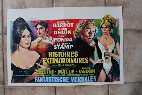 filmaffiche Alain Delon histoires extraordinaires filmposter, Verzamelen, Posters, Zo goed als nieuw, Film en Tv, A1 t/m A3, Rechthoekig Liggend