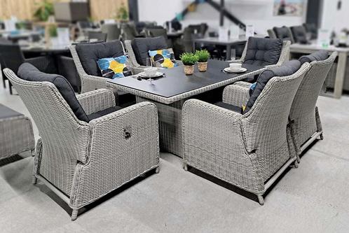 Madrid Verstelbare Loungeset 6 Lounge Tuinstoelen SHOWROOMMO, Tuin en Terras, Tuinsets en Loungesets, Zo goed als nieuw, Tuinset
