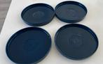 4 MEPAL-RÖSTI KLEINE BORDJES KLEUR BLAUW, Ophalen of Verzenden, Gebruikt