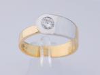 Zware 18 karaat Gouden Ring grote 0.50crt Briljant Diamant, Jw, 20 of groter, Verzenden, Nieuw