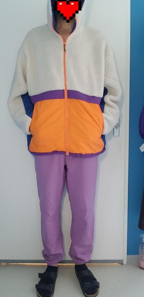 H&M Teddy Jas - Oversized - Gedragen met liefde!, Kleding | Heren, Truien en Vesten, Gedragen, Blauw, Ophalen of Verzenden