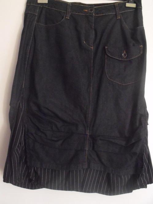 Geisha jeans rok donkerblauw, maat 2XL, Kleding | Dames, Rokken, Zo goed als nieuw, Maat 46/48 (XL) of groter, Blauw, Onder de knie