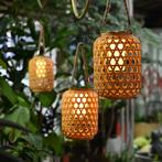Outdoor Solar hanglamp (bamboe look), Ophalen, Kunststof, Minder dan 50 cm, Nieuw