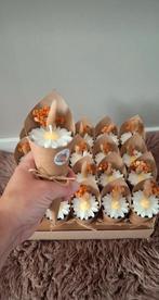 Bedankje bloemen kaarsen bruiloft feest afscheid cadeau, Ophalen of Verzenden, Versiering