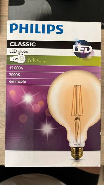 Philips e27 classic led globe €10 beschikbaar voor biedingen