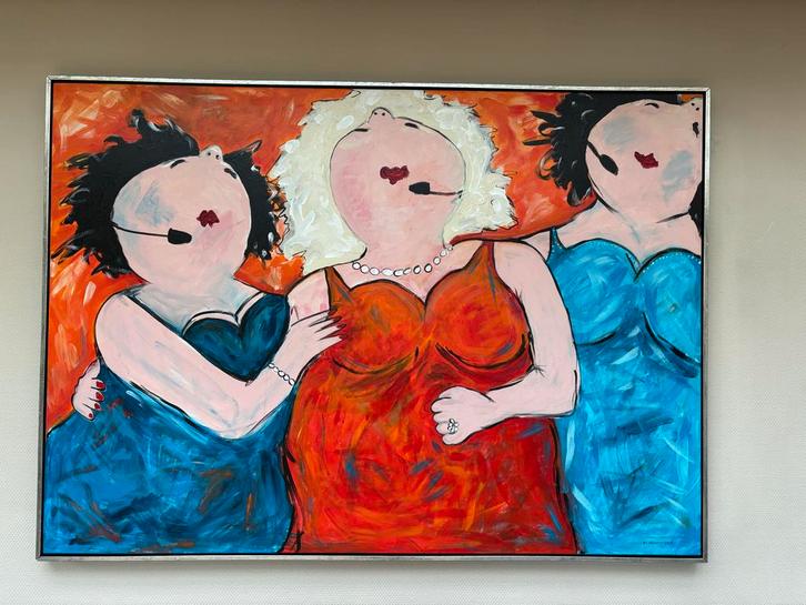 Zingende Zusjes Schilderij, Antiek en Kunst, Kunst | Schilderijen | Abstract, Ophalen