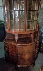 Vitrinekast antiek met bijbehorend tafeltje, Antiek en Kunst, Antiek | Meubels | Kasten, Ophalen