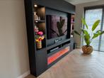 Luxe Black Oak Cinewall met haard & verlichting NIEUW Uniek, Overige materialen, Info@oosterbaanwonen.nl, Venus 31 8448CE Heerenveen