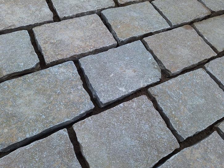 kasseien Castle Stone Yellow 20x14x5/7 cm gekapt € 51,95 m2, Tuin en Terras, Tegels en Klinkers, Nieuw, Klinkers, Natuursteen