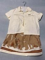 Vintage setje rok blouse olifanten 4 jaar 104 tropen Safari, Kinderen en Baby's, Meisje, Ophalen of Verzenden, Zo goed als nieuw