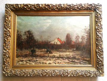 Boer werkend op het land 1918 - Cornelis Koning 1893-1951 beschikbaar voor biedingen