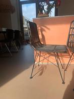 Twee zwarte rotan stoelen, Huis en Inrichting, Stoelen, Ophalen, Gebruikt, Zwart, Twee