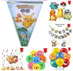 Pokemon thema feestartikelen ballonnen vlaggenlijn bordjes, Nieuw, Versiering, Ophalen of Verzenden, Verjaardag