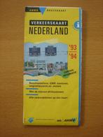 ANWB verkeerskaart Nederland 93-94 Vintage, Boeken, Atlassen en Landkaarten, Gelezen, Overige typen, Ophalen of Verzenden, 1800 tot 2000