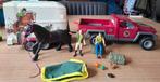Schleich auto met trailer, Verzamelen, Speelgoed, Ophalen of Verzenden, Gebruikt