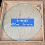 2st Tafelblad glas 8 mm dik glas diameter 60cm, 50 tot 100 cm, Rond, Tafelblad, 50 tot 100 cm