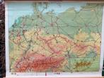 Schoolkaart Midden-Europa., Antiek en Kunst, Ophalen of Verzenden, Aardrijkskunde