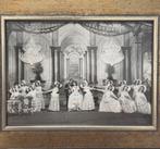 Jewel Ball - bal vintage zwart-wit foto ingelijst operetta, Ophalen of Verzenden, Zo goed als nieuw, Klederdracht, Foto