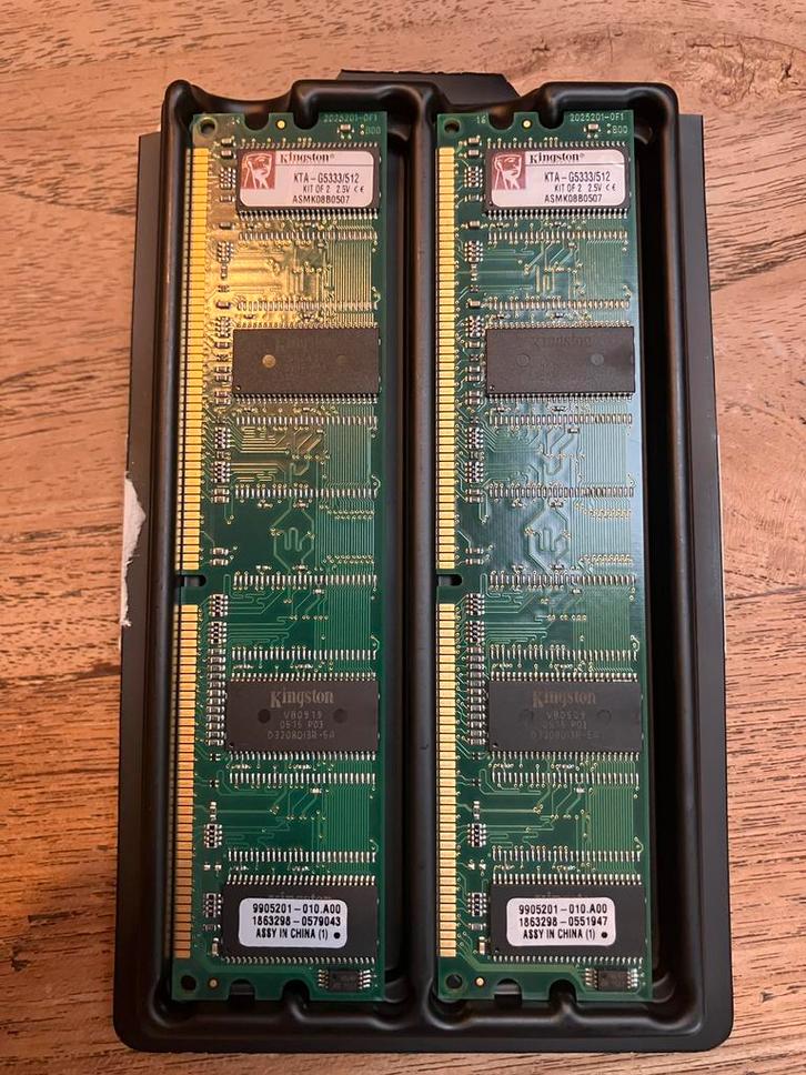 2x 512mb geheugen sticks voor Apple (G5), Computers en Software, RAM geheugen, Desktop, DDR, Ophalen of Verzenden