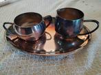 Melkkan en Suikerpot Set. Verzilverd., Ophalen of Verzenden, Zilver