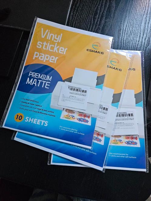 Cricut etc vinyl sticker papier A4 premium matt 10 stuks, Diversen, Papierwaren, Nieuw, Ophalen of Verzenden