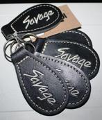Sleutelhanger Suzuki Savage - Zwart Leren Afwerking, Custom Wings, Nieuw, Ophalen of Verzenden, Onbekend