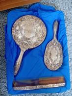 Antiek silver kam/borstel en spiegel, Antiek en Kunst, Ophalen of Verzenden, Zilver