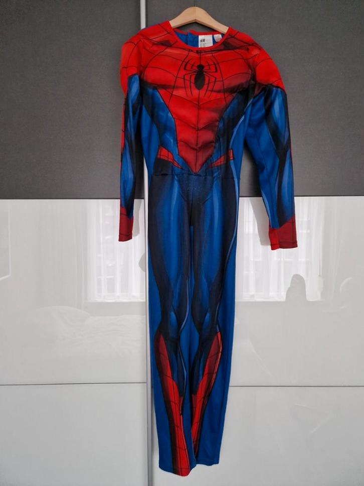 Carnavalspak Spiderman maat 134/140, Kinderen en Baby's, Carnavalskleding en Verkleedspullen, Gebruikt, Jongen of Meisje, 134 t/m 140
