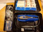 Dremel 4300 multitool + 360 tafelklem + Bovenfreeshulpstuk, Doe-het-zelf en Verbouw, Gereedschap | Freesmachines, Gebruikt, Dremel