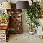 VLOERLAMP HOME SWEET HOME LINNEN & METAAL, Huis en Inrichting, Lampen | Vloerlampen, 150 tot 200 cm, Ophalen of Verzenden, Metaal