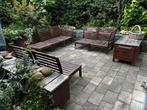 Loungeset zónder kussens, opknapper, Tuin en Terras, Tuinsets en Loungesets, Ophalen, Gebruikt, 6 zitplaatsen, Bank
