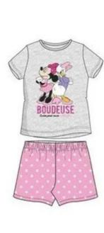 Minnie Mouse Shortama - Grijs/Roze - Maat 104-110-116-128, Kinderen en Baby's, Kinderkleding | Maat 104, Disney, Nacht- of Onderkleding