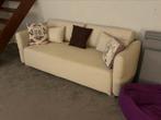 Beige-Wit stoffen bankstel, Ophalen, Beige, Tweepersoons, Zo goed als nieuw