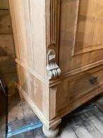 Landelijk oud Grenen kast eendeurs met lade, Ophalen, Gebruikt, Landelijk, 25 tot 50 cm