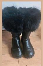 Zwarte laarzen met bont, Meisje, Ophalen of Verzenden, Laarzen, Zo goed als nieuw