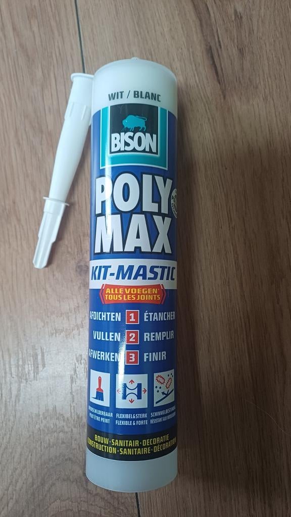 Bison poly-max kit wit voor natte ruimtes, Ophalen of Verzenden, Nieuw