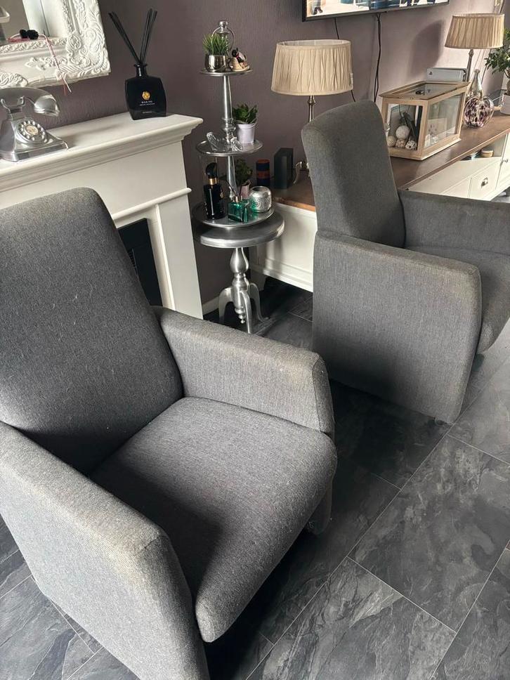 Mooie set van 2 Eetkamerstoelen, Huis en Inrichting, Fauteuils, Gebruikt, Stof, Minder dan 50 cm, Minder dan 75 cm, Ophalen