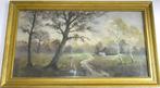Landschap schilderij pastel van Gerard Cox, gesigneerd., Ophalen