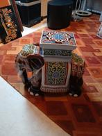 Mooie olifanten tafeltje. Ophalen in lunteren, Huis en Inrichting, Tafels | Bijzettafels, 45 tot 60 cm, Minder dan 55 cm, Rond