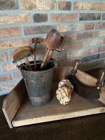 Landelijke ijzeren emmer, sober wonen, Ophalen of Verzenden, Gebruikt