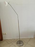 Stalamp vloerlamp dimbaar rvs look, Huis en Inrichting, Lampen | Vloerlampen, Ophalen, Gebruikt, 100 tot 150 cm, Glas