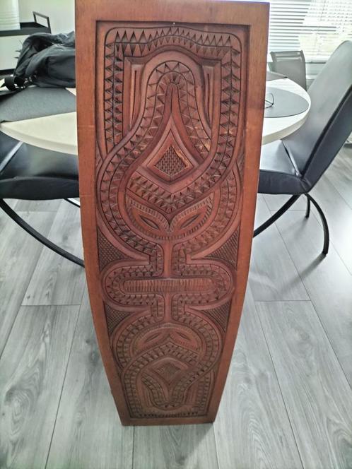 Hand gesneden houten schilderij, Huis en Inrichting, Woonaccessoires | Wanddecoraties, Zo goed als nieuw, Ophalen