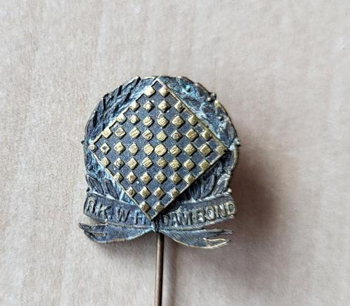 West Friesche Dambond Dammen Dam speldje Friesland, Verzamelen, Speldjes, Pins en Buttons, Gebruikt, Speldje of Pin, Overige onderwerpen