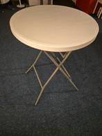 Witte statafel met blauwe rok, Ophalen, Gebruikt