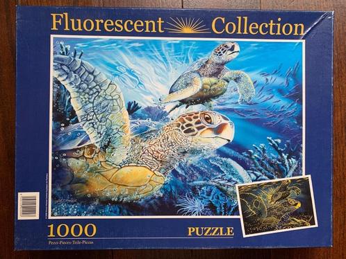Glow in the dark puzzel 1000 stukjes, Hobby en Vrije tijd, Denksport en Puzzels, Zo goed als nieuw, Legpuzzel, 500 t/m 1500 stukjes
