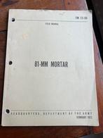 Voorschrift Amerikaanse Mortier 81 mm WO2 etc, Verzamelen, Amerika, Verzenden, Landmacht