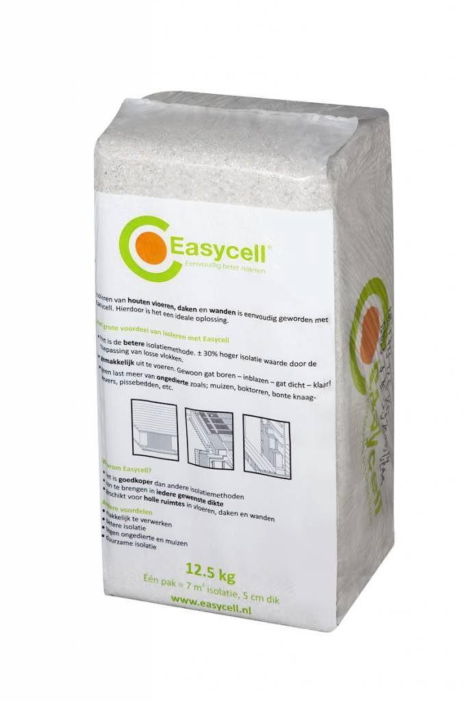 Easycell Cellulose Isolatie - 4 pakken (12.5kg), Doe-het-zelf en Verbouw, Isolatie en Afdichting, Nieuw, Vloerisolatie, Muurisolatie