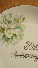 Decoratief bord - 30th Anniversary - doorsnede 22 cm, Ophalen of Verzenden