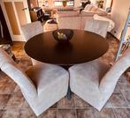 Complete eethoek met vier stoelen op wieltjes, Huis en Inrichting, Complete eetkamers, Ophalen, Zo goed als nieuw, 4 tot 6 stoelen