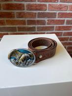 Zware belt buckle van Bergamon met leren cowboy riem, Kleding | Heren, Riemen en Ceinturen, Douwenmaat 8-3 Meppel, 95 tot 105 cm